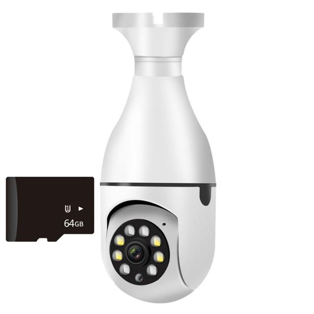 200W E27 Bulb Surveillance Camera With PTZ HD Infrared Night Vision Two Way Talk Baby Monitor Auto Tracking Home Security