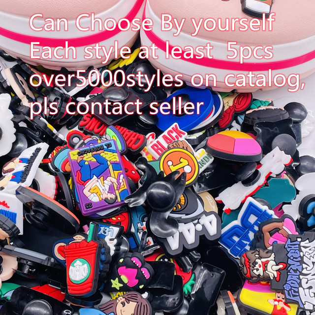 100pcs Mix Cartoon Anime Shoes Sandals Shoes Accessories PVC Garden Shoes Decorations Fit Wristbands Croc Jibz Ornament Party Gift