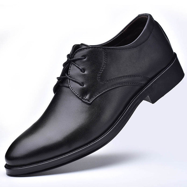 Men Leather Shoes Casual Shoes Slip On Business Dress Shoes All-match Wedding Shoes Plus Size Zapatos De Hombre