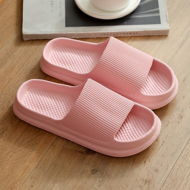 Home slippers anti-skid flip flops women's sandals women's fashion soft sole EVA indoor slides thick platform simple cloud slippers