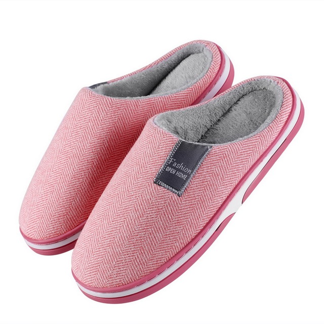 Women Slippers Winter Warm Home Home Soft Non-slip Slippers Men Plush Shoes Thick-soled Warm Plush Slippers Bedroom Fur Slides