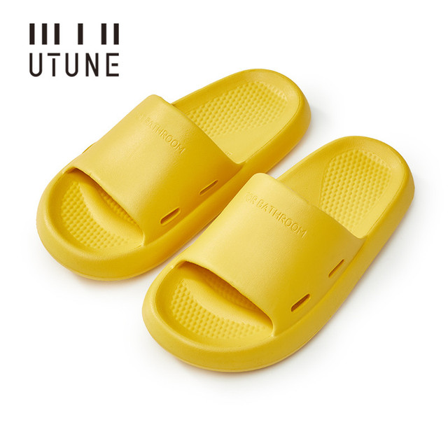 UTUNE Men Slippers Bathroom Four Seasons Comfortable Anti-slip Indoor Women Summer Shoes Bath Couple Home Slippers Fashion