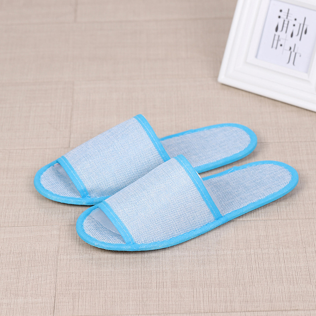 1 Pair Hemp Slippers Simple Men Women Hotel Travel Spa Portable Folding House Disposable Home Guest Indoor Slippers Plus Size