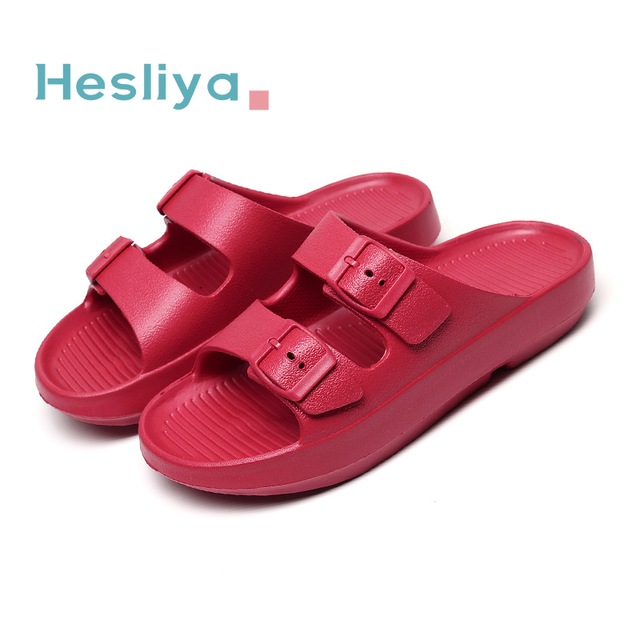 cloud slippers women summer double buckle beach sandals thick platform shoes outdoor couple flip flops cork bottom birkenstock