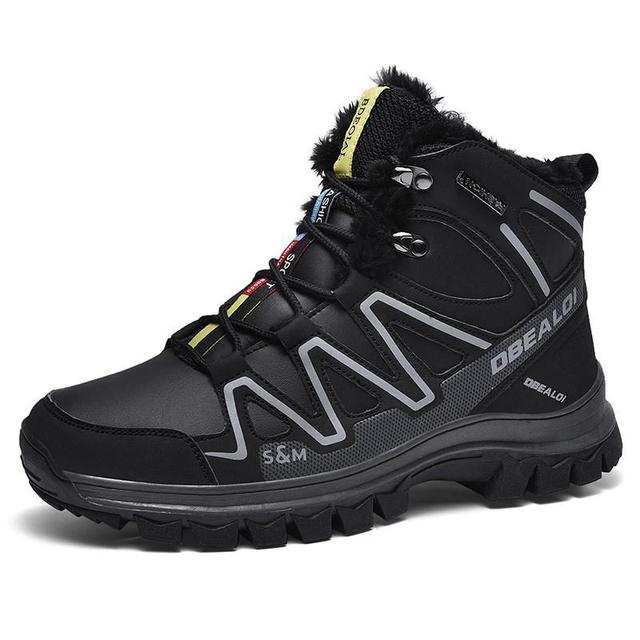 2022 Winter Warm Snow Tactical Ankle Boots Men Outdoor Hiking Boots Plush Waterproof Casual Combat Trekking Camping Sneakers