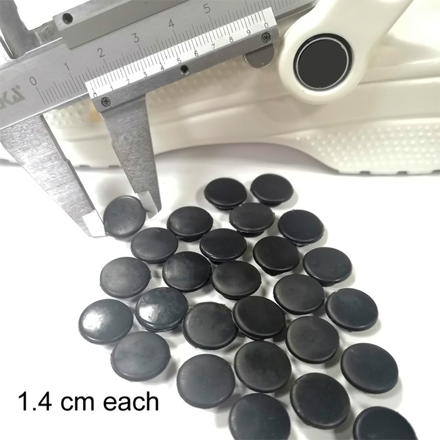 500pcs different sizes plastic buckles DIY accessories black transparent buttons fit sandal shoes back buckle of shoe charms