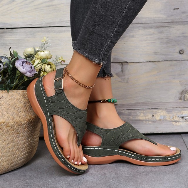 Female Wedges Sandals Plus Size 2022 Spring Autumn Gladiator Flats Slides Dress Fashion Platform Shoes Women Walking Slippers