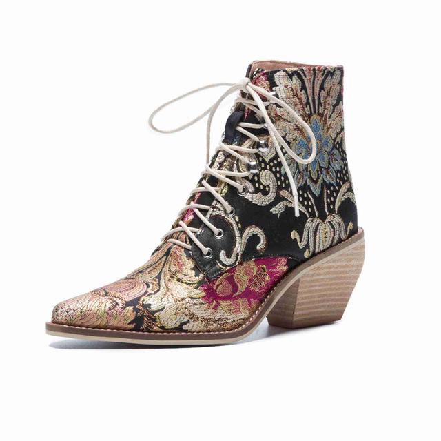 women ankle boots free plus size 22-26.5cm length free women winter boots woman embroidered flower fashion all-match