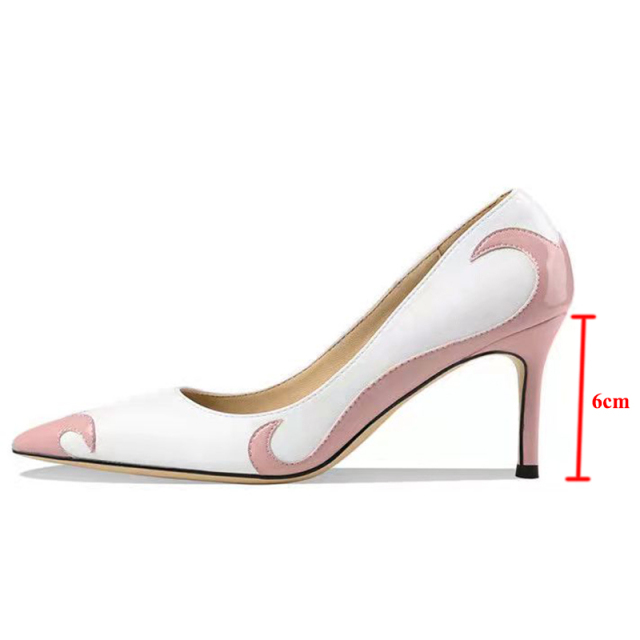 Rimocy 2022 Spring Summer Fashion Women's Shoes Sexy Stiletto High Heels Pointed Toe Pumps Woman Mix Color PU Leather Party Shoes