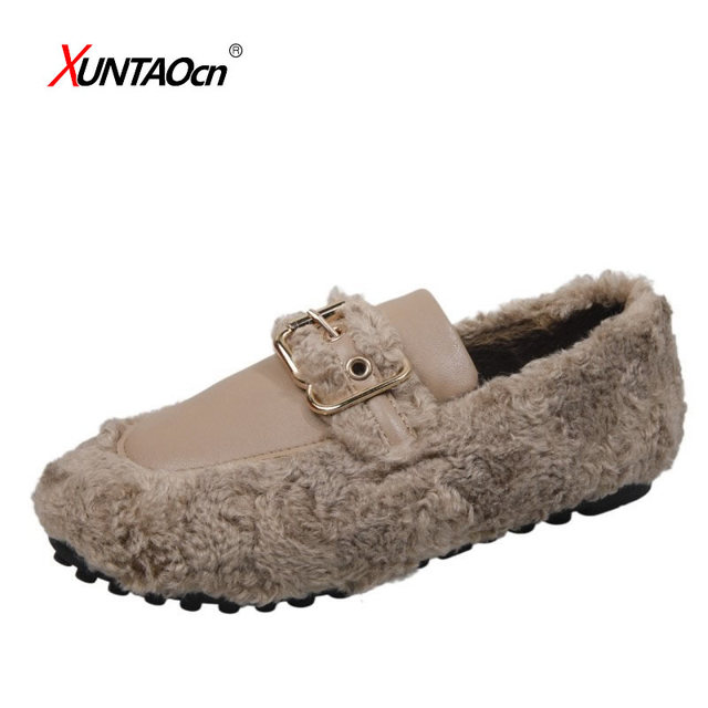 2022 Fashion Women Moccasin Shoes Casual Women Sneakers Autumn Loafers Flats Fur Loafers Slippers Flats Toe Shoes