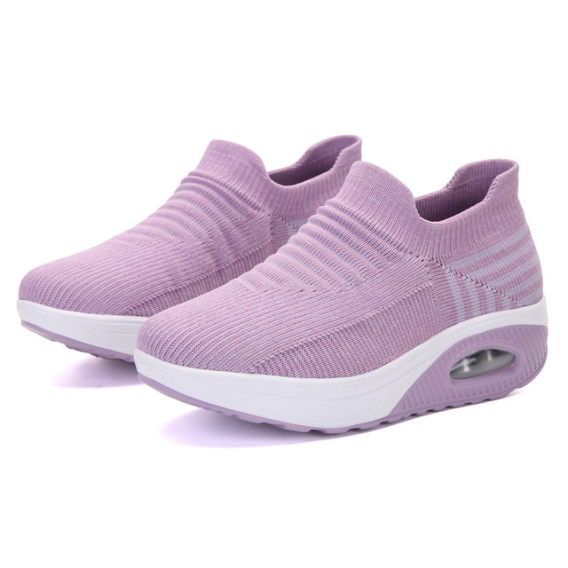 Ladies Women Air Cushion Shoes Lazy Shock Absorbing Shoes Lightweight Outdoor Casual Shoes