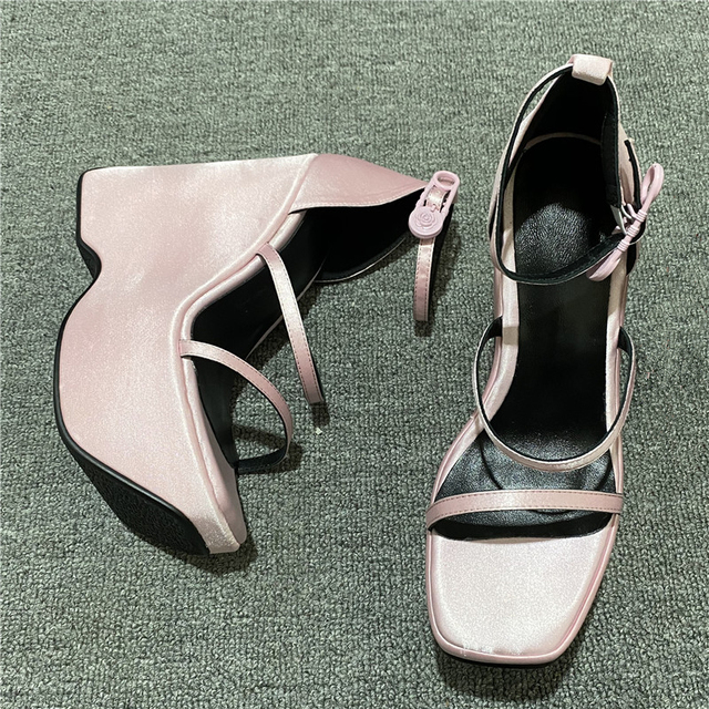 CONASCO 2022 women sandals piece high heels night club prom pumps high platforms summer casual shoes woman punk style shoes