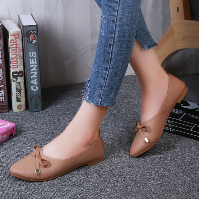 New Fashion Casual Summer Shoes Elegant Comfortable Ladies Fashion Flats Leisure Butterfly Knot Female Flat Shoes Women Shoe