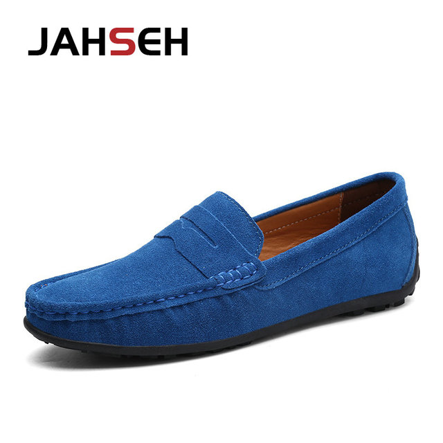 Brand Spring Summer Moccasins Men Shoes High Quality Genuine Leather Shoes Men Flats Lightweight Driving Shoes Size 38~47