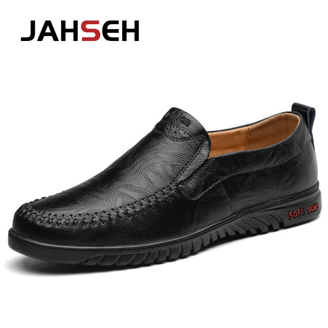 New Men Shoes Genuine Leather Comfortable Men Casual Shoes Chaussies Flats Men Slip On Lazy Shoes Zapatos Hombre