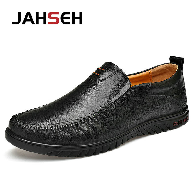 Brand Men Shoes Size 37~47 Soft Comfortable Driving Shoes Luxury Dress Shoes Genuine Leather Summer Walking Shoes Moccasins