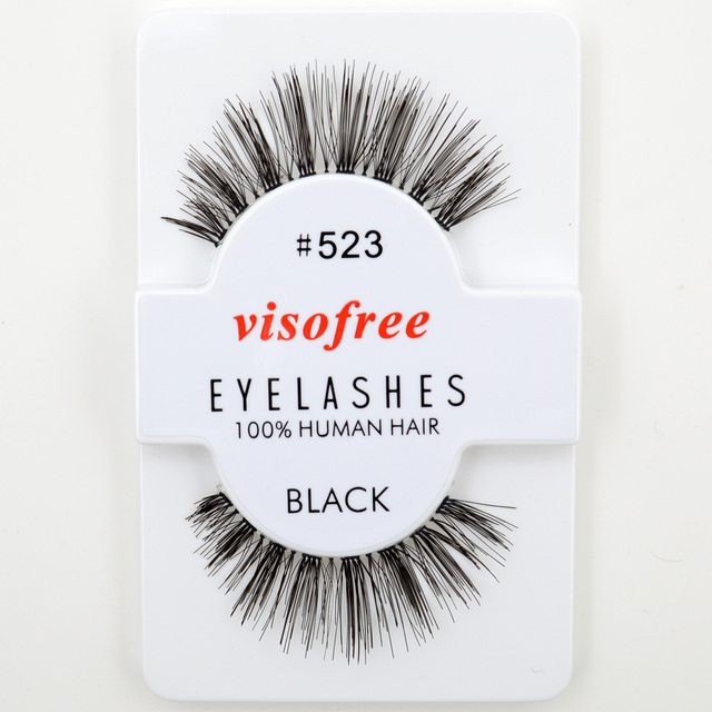 Handmade False Eyelashes 100% Human Hair 12 Pairs Messy Natural Eyelashes maquiagem cilios by Visofree