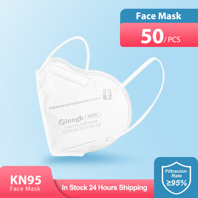 10-100pcs KN95 Mascarillas CE FFP2 Masks Health Safety Approved Protective Breathing Face Mask 5 Layers Filter Mouth Mask