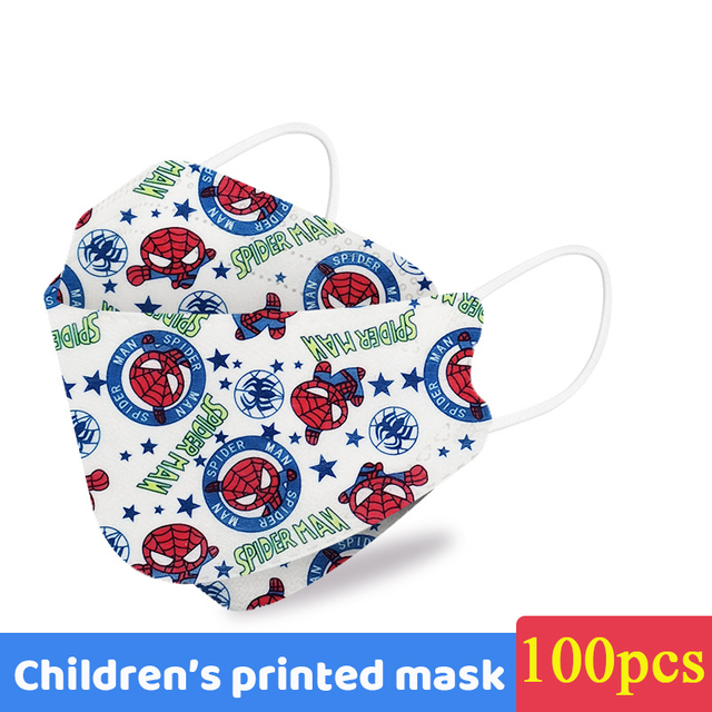 Disney Mickey Kids KN95 Face Mask 4 Layers Dust-proof Respirator Reusable Boys Girls 4-12 Years FFP2 Mouth Mascarilla