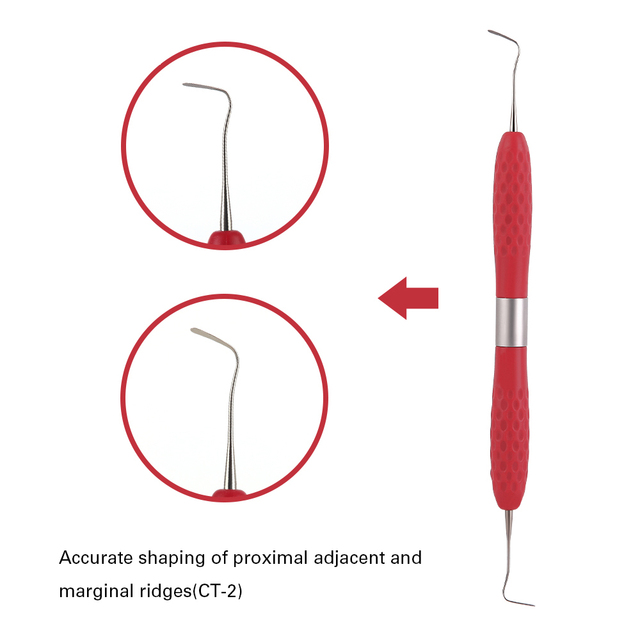 7pcs Dental Resin Filler Aesthetic Restoration Kit Fit For LM Resin Knife Plastic Dresser With Silicone Handle