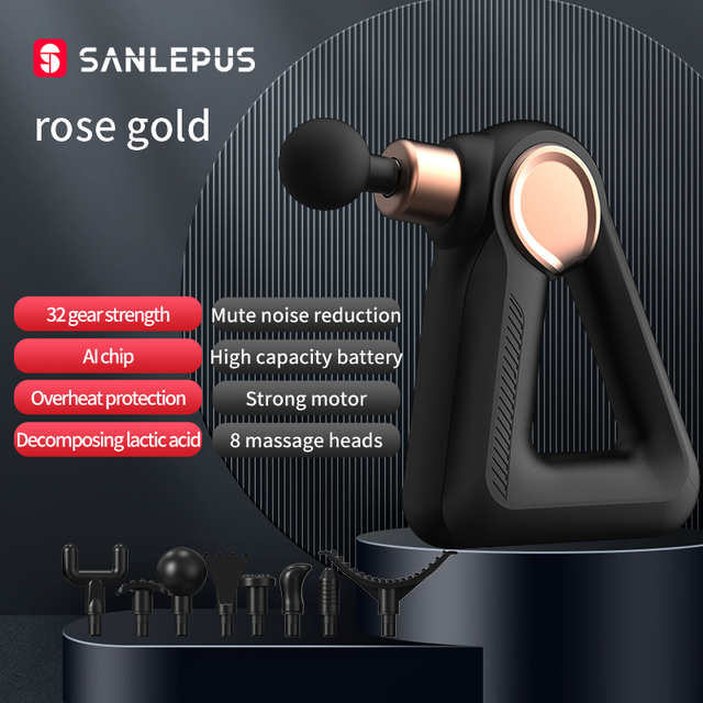 SANLEPUS 32 Levels Massage Gun LCD Display Electric Massager Deep Tissue Muscle Neck Body Back Relax Fitness Pain Relief