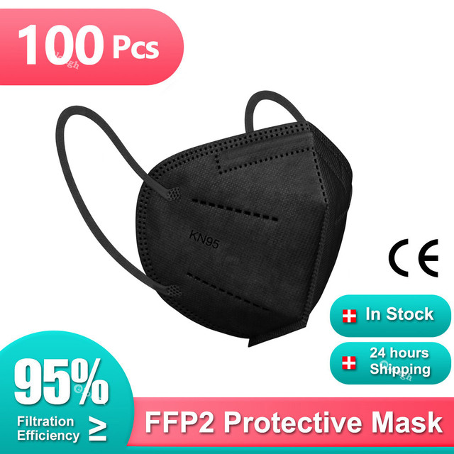 Morandi ffp2fan Adult KN95 Mascarillas FPP2 Face Mask 5 Layers Face Mask Ventilated FFP2 Respirator Mouth Mask KN95 Color