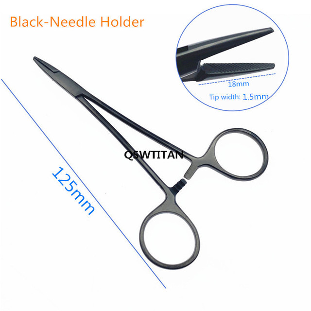 Titanium Ophthalmic Needle Holder Ophthalmic Surgical Tool Ring Handle With Ratchet Lock Double Eyelid Tool