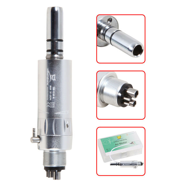 NSK Style Dental Slow Low Speed ​​External Single Water Spray Contra Angle Straight Air Motor Handpiece 4 Holes