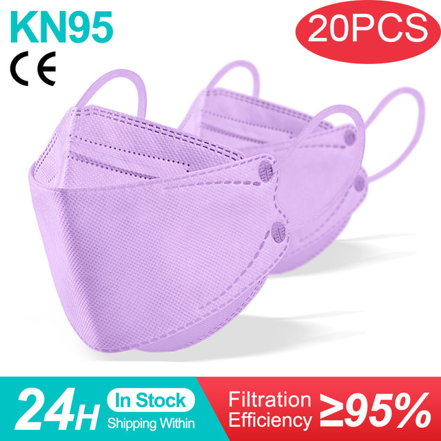 Kn95 Mask Lovely Disposable Girl Mask 4 Layer Dust Mask Filter Fish Shape FFP2 Children Mask Disposable Black Face Mask