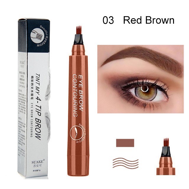 Microblading Eyebrow Pen Waterproof Fork Tip Eyebrow Tattoo Pen Long Lasting Professional Fine Sketch Liquid Eye Brow Pencil