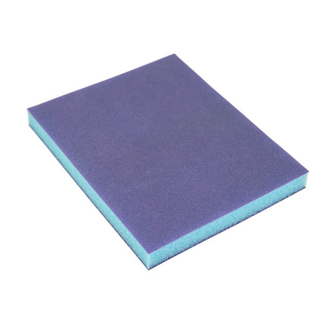 5pcs Double-sided sponge sand block blue sand sponge sand block sponge emery sanding and polishing abrasive tools