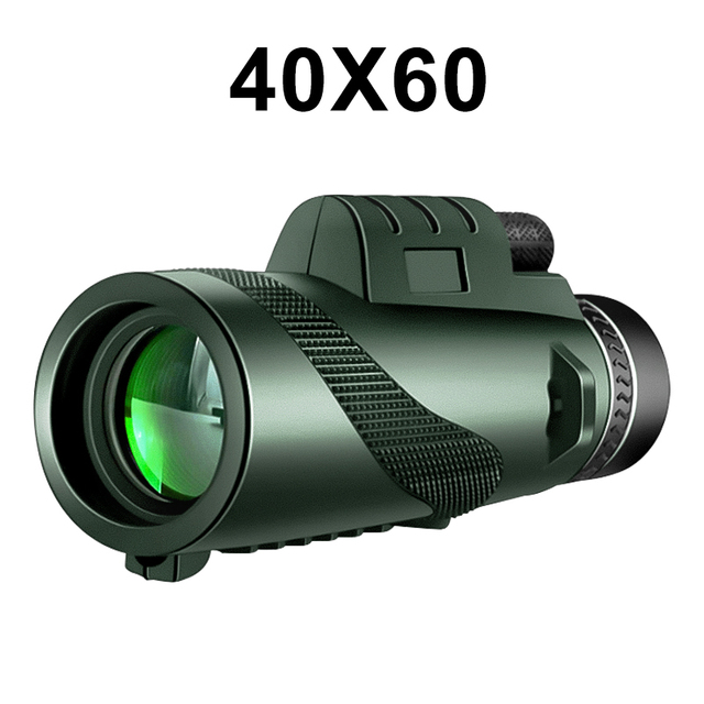 HD Mini 40X60 المهنية تلسكوب أحادي مناظير قوية طويلة المدى جيب مقاوم للماء التكبير ليلة للسياحة الصيد