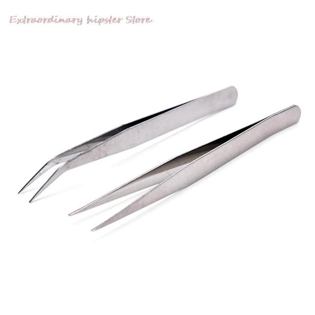 Great 1pc high quality ceramic tipped stainless steel tweezers fine pointed tip heat resistant