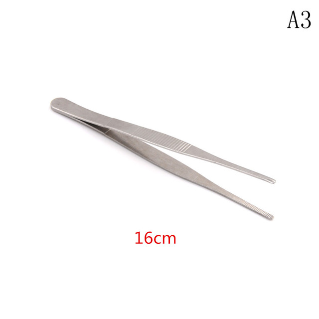 1pc Tweezers 12.5cm/14cm/16cm/18cm/20cm/25cm/30cm Stainless Steel Medical Dental Precision Long Straight Forceps Forceps