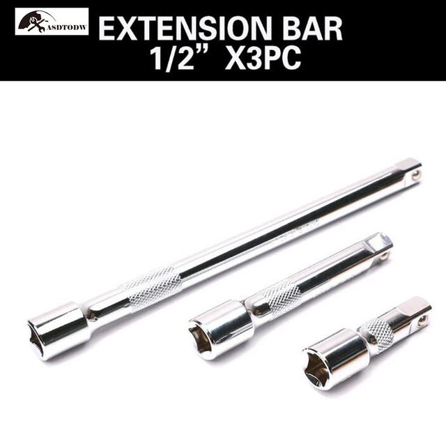 3-Piece/9-Piece Extension Bar Set 1/4", 3/8" and 1/2" Tip Wrench Accessories