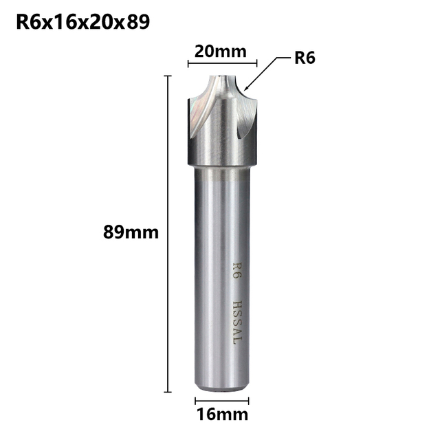 XCAN Angle Rounding End Mill R1.0-R12 HSS Radius Milling Cutter CNC Router Bit