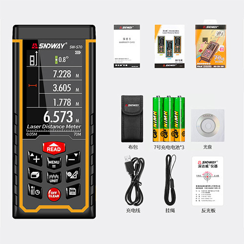 SNDWAY 2.4 Inch Color Display Digital Laser Rangefinder 50m 70m 100m Subway Laser Electronic Laser Rangefinder SW-S50