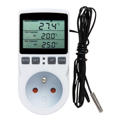 Multifunctional digital thermostat, European plug, temperature controller, outlet with timer switch