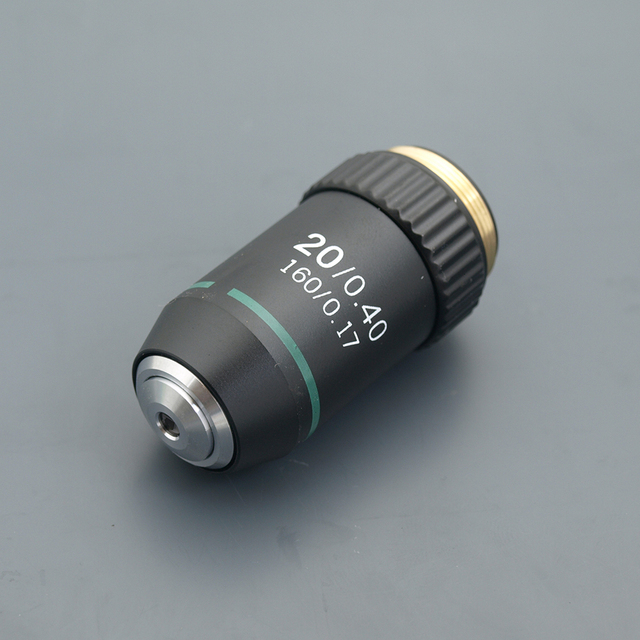 195 Black Achromatic Objective 4X 10X 20X 40X 60X 100X High Quality Microscope Objective Lens RMS 20.2mm Objective