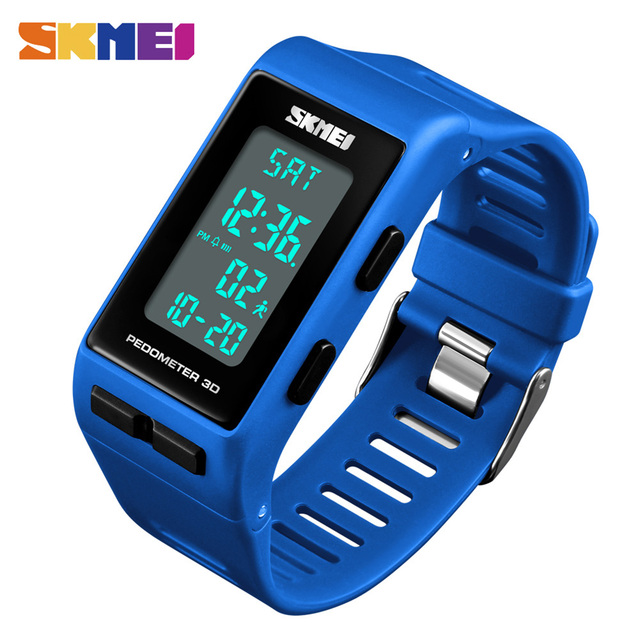 SKMEI Pedometer 3D Men Women Sport Watch Digital Calorie Wristwatches for Men Ladies Fashion Waterproof Bracelet reloj 1363