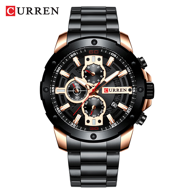 CURREN Luxury Military Waterproof Sport Stainless Steel Men's Watch Fashion Business Quartz Watch for Men relogio masculino