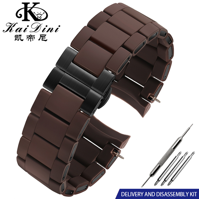 Silicone Hard Rubber Watchband In Rubber For AR5890 AR5889 AR5858 AR5920 AR5868 AR8023 Man 23mm Woman 20mm Watch Band Bracelet