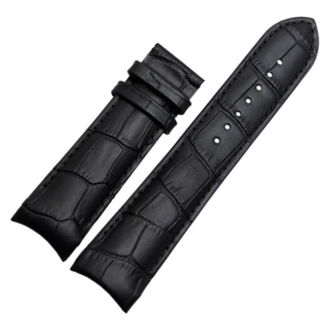 Handmade Genuine Leather Curved End Watchband for Tissot T035 Watch Band Strap Steel Buckle Wristband 22mm 23mm 24mm