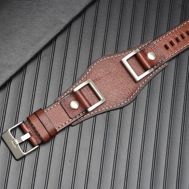 Genuine leather for Fossil JR1157 watch band accessories vintage style strap with high quantity stainless steel joint 24mm