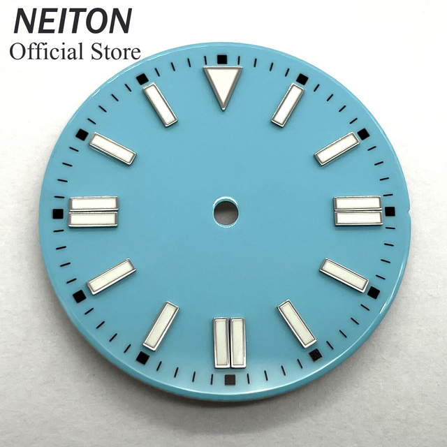 Niton 28.5mm/31mm Black Blue Green Red Yellow Luminous Dial Watch Fit NH35 NH36 ETA2824 2836 Miyota 8215 DG2813 3804 Movement