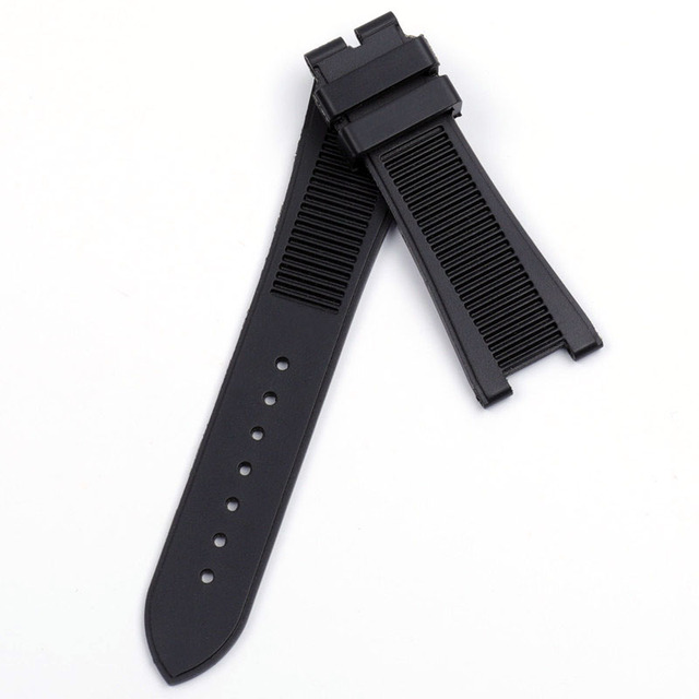 Durable 25mm Silicone Rubber Watches for Patek PP 5711/5712G Watch Strap Gray Waterproof Strap Wristband