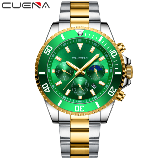 CUENA Top Brand Luxury Watch Fashion Men 30ATM Waterproof Date Watch Sport Men's Watches Quartz Wristwatch Relogio Masculino