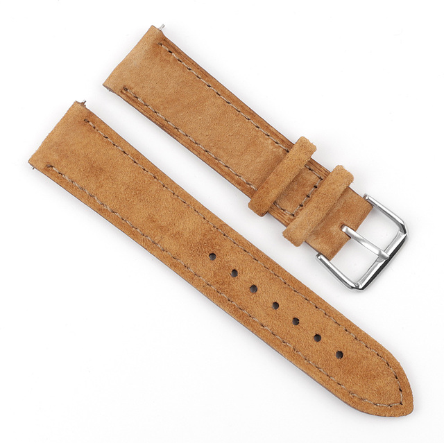 Soft Suede Leather Watch Band 18mm 19mm 20mm 22mm 24mm Blue Watch Straps Stainless Steel Buckle Watch Accessories
