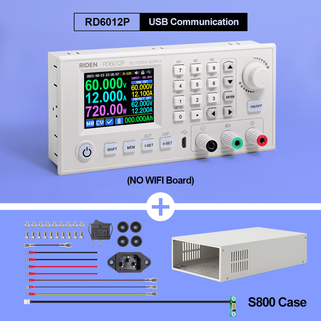 RD RD6012P RD6012PW USB واي فاي 5 أرقام تيار مستمر إلى تيار مستمر الجهد تنحى امدادات الطاقة قابل للتعديل محول فرق الجهد الفولتميتر 60 فولت 12A