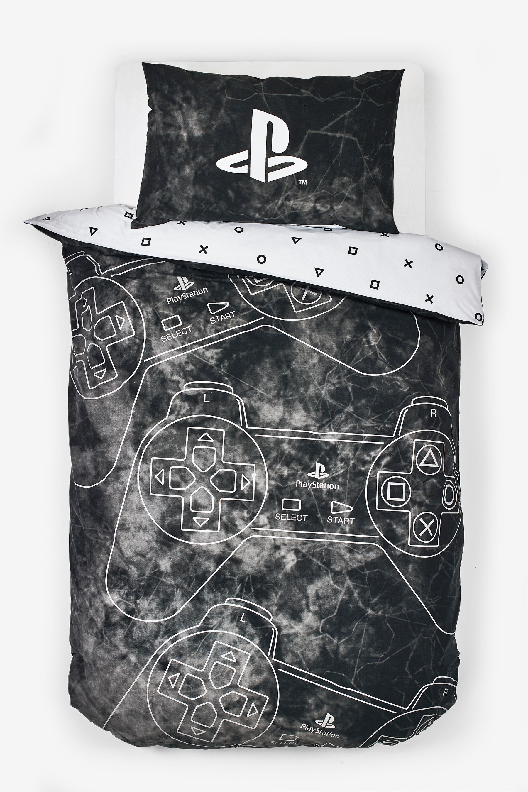 Glow in the Dark PlayStation Duvet Cover and Pillowcase Set